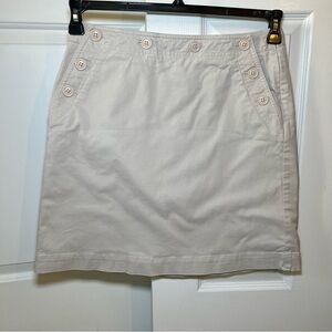 Vintage Talbots Stretch Beige Khaki Knee Length A-Line Skirt